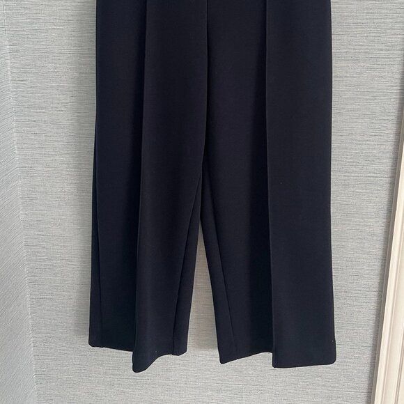 Marks & Spencer M&S Wide Leg Navy Pants Trousers, Size 12 Short (UK 16) NWT - Picture 9 of 10